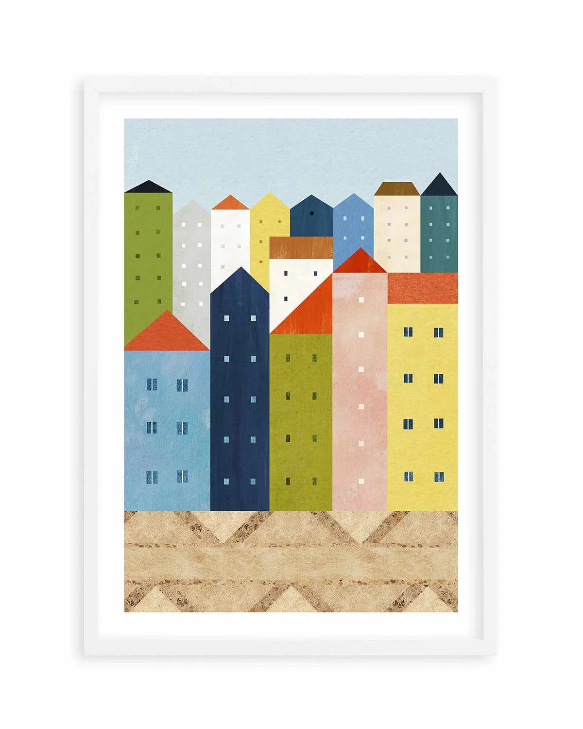 Colourful City by Henry Rivers Art Print from Olive et Oriel where you can shop wallpaper and artworks online