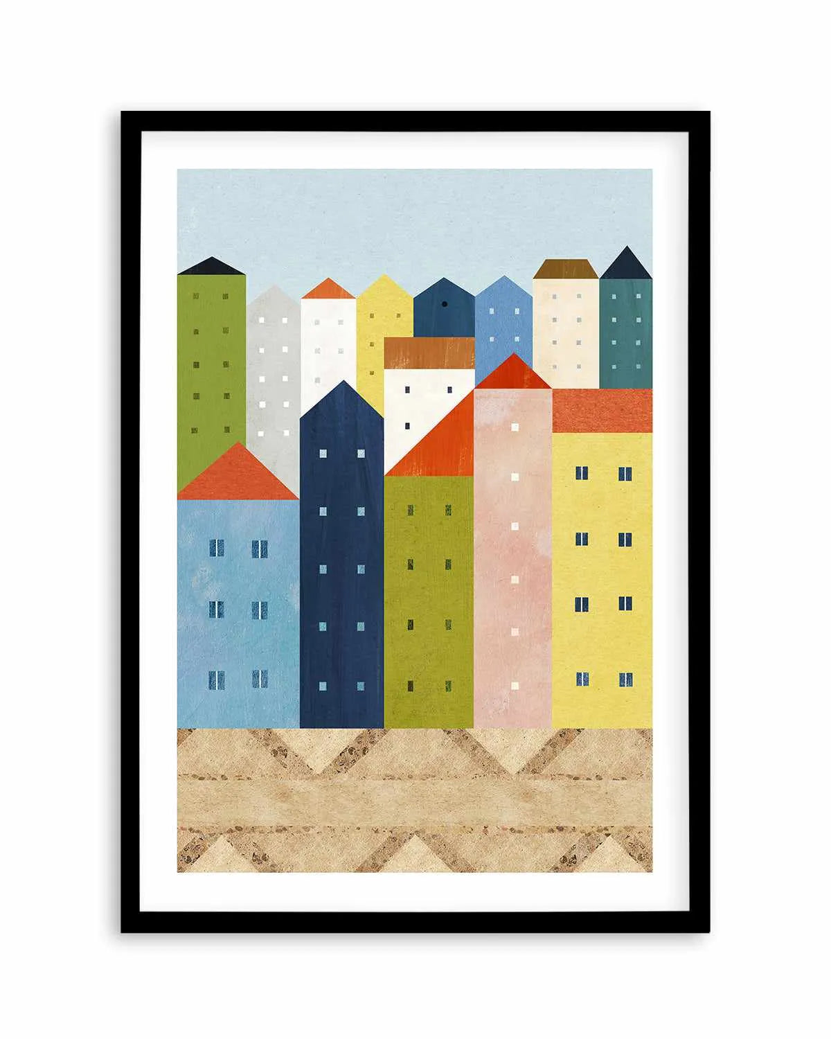 Colourful City by Henry Rivers Art Print from Olive et Oriel where you can shop wallpaper and artworks online