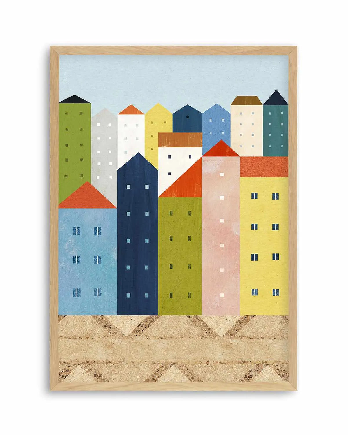 Colourful City by Henry Rivers Art Print from Olive et Oriel where you can shop wallpaper and artworks online