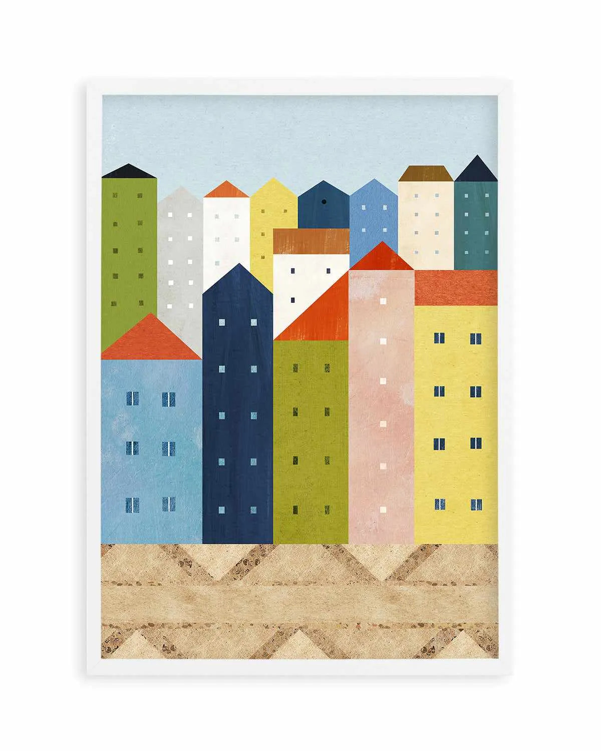 Colourful City by Henry Rivers Art Print from Olive et Oriel where you can shop wallpaper and artworks online