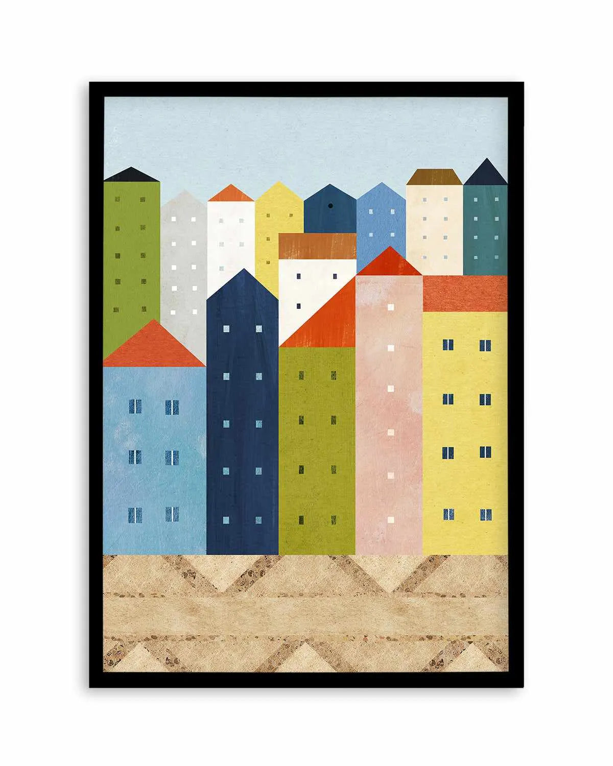 Colourful City by Henry Rivers Art Print from Olive et Oriel where you can shop wallpaper and artworks online