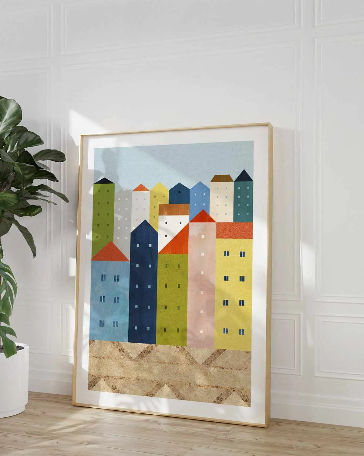 Colourful City by Henry Rivers Art Print from Olive et Oriel where you can shop wallpaper and artworks online