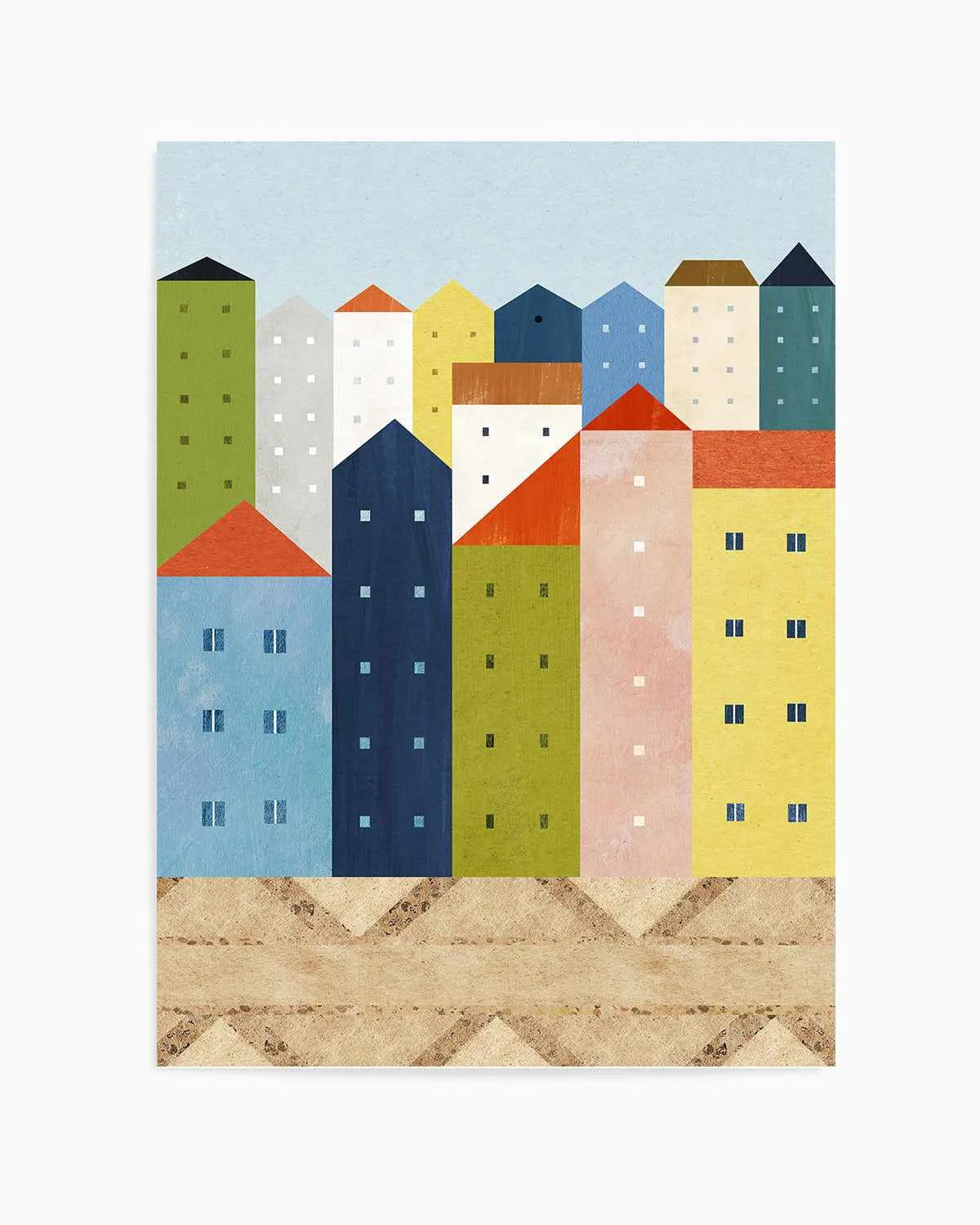 Colourful City by Henry Rivers Art Print from Olive et Oriel where you can shop wallpaper and artworks online