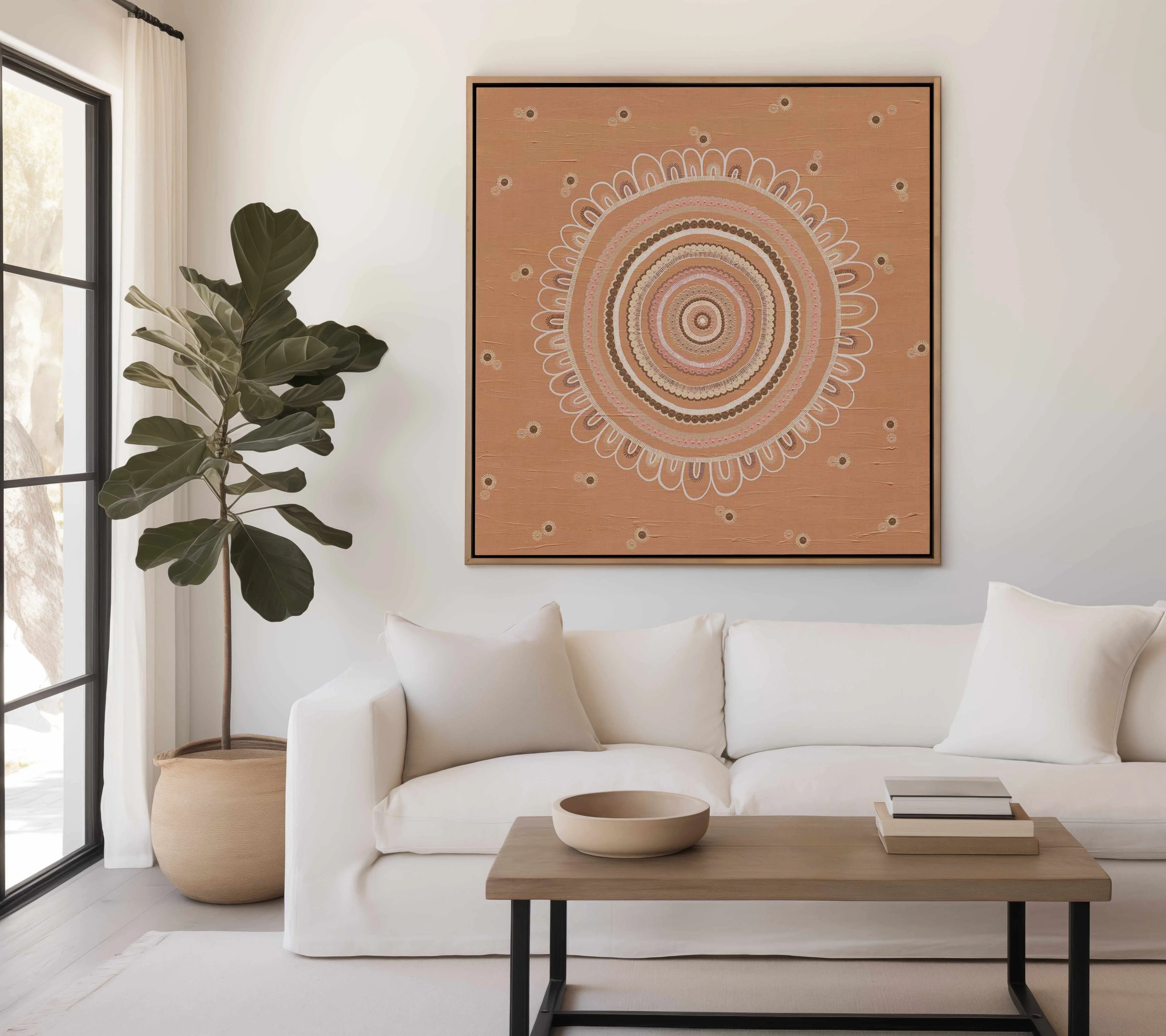Coming Together by Karissa Undy | Framed Canvas Art Print from Olive et Oriel where you can shop wallpaper and artworks online