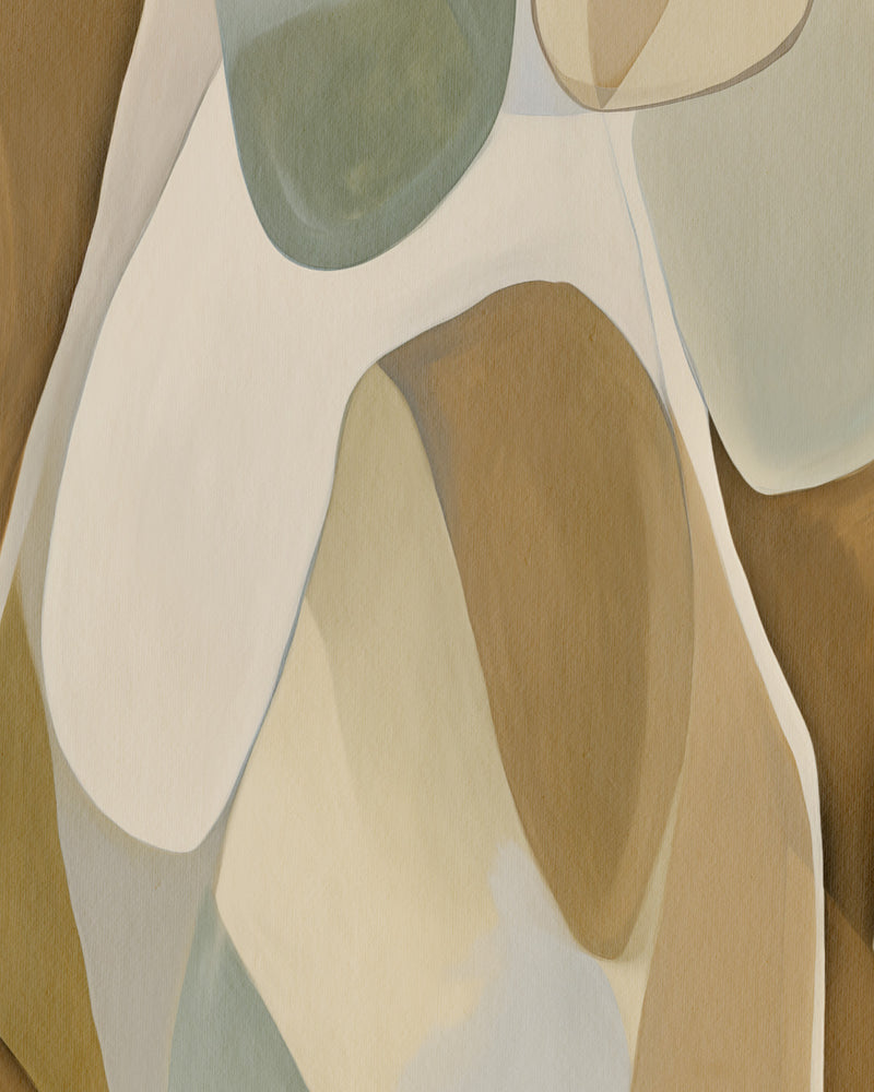 Comporta Abstract in Beige & Brown Commercial Vinyl Wallpaper from Olive et Oriel where you can shop wallpaper and artworks online