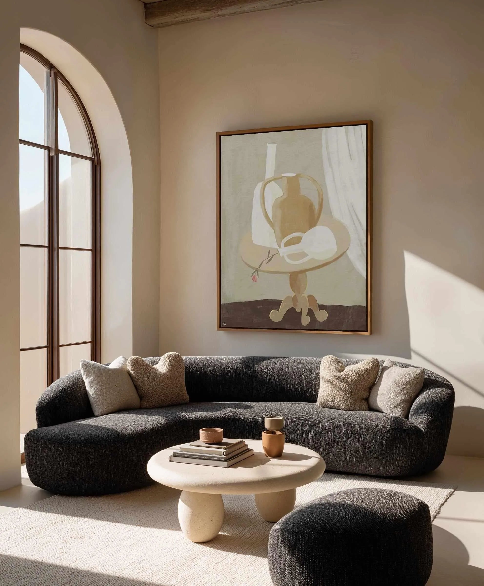 Composizione Bianca by Marco Marella| Framed Canvas Art Print from Olive et Oriel where you can shop wallpaper and artworks online