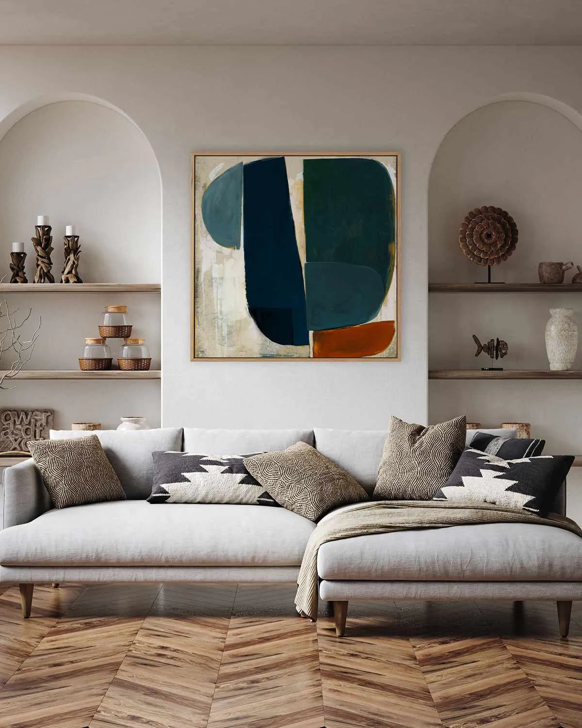 Composizione Astratta I by Marco Marella | Framed Canvas Art Print from Olive et Oriel where you can shop wallpaper and artworks online