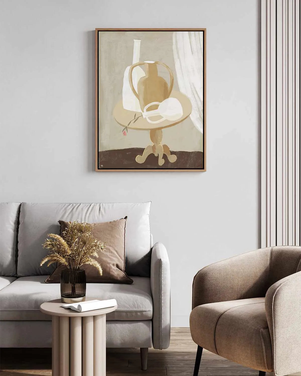 Composizione Bianca by Marco Marella| Framed Canvas Art Print from Olive et Oriel where you can shop wallpaper and artworks online