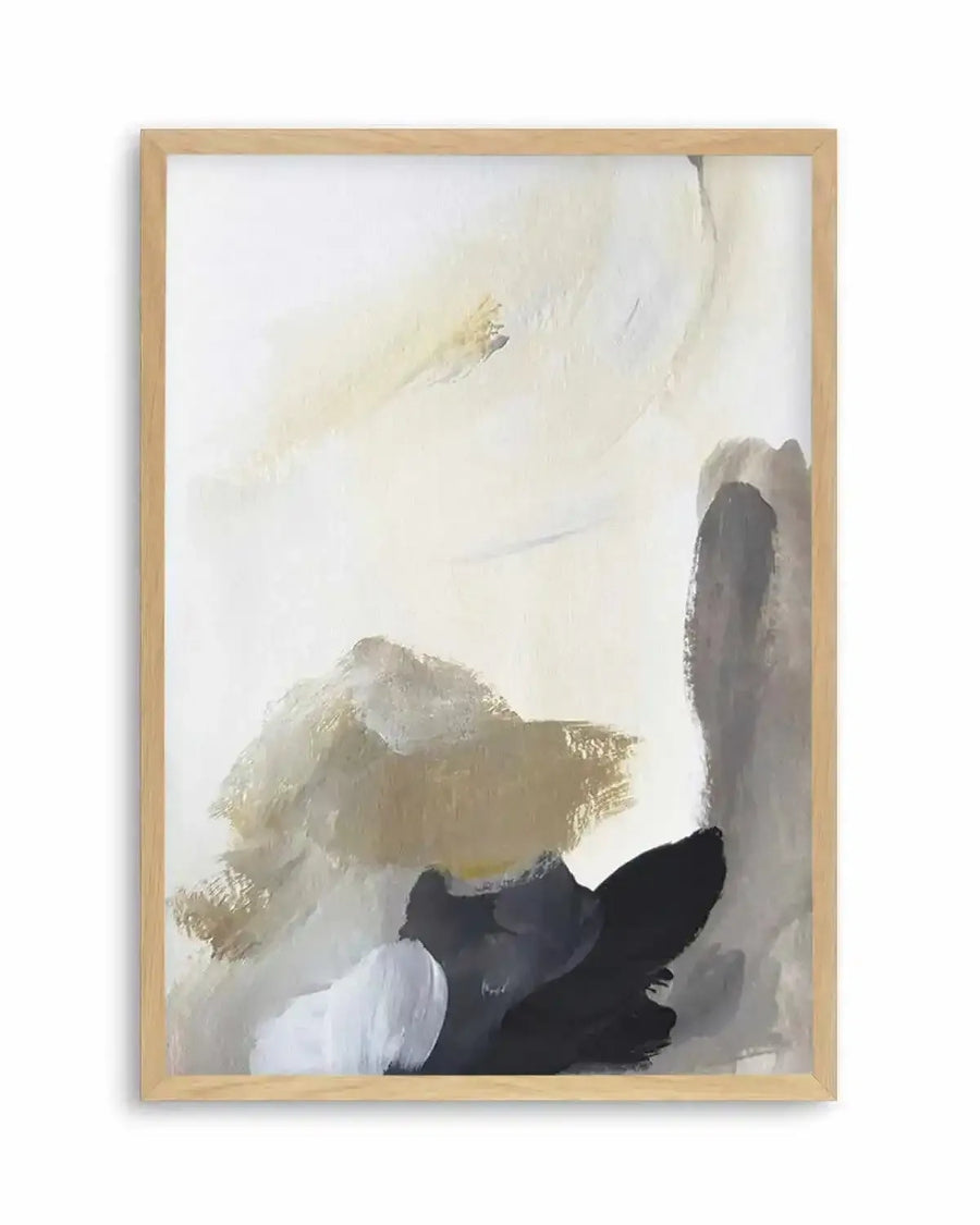 Contemporary Art III Art Print blue brown with black art print