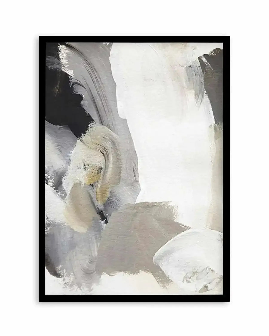 Contemporary Art V Art Print blue brown with black art print