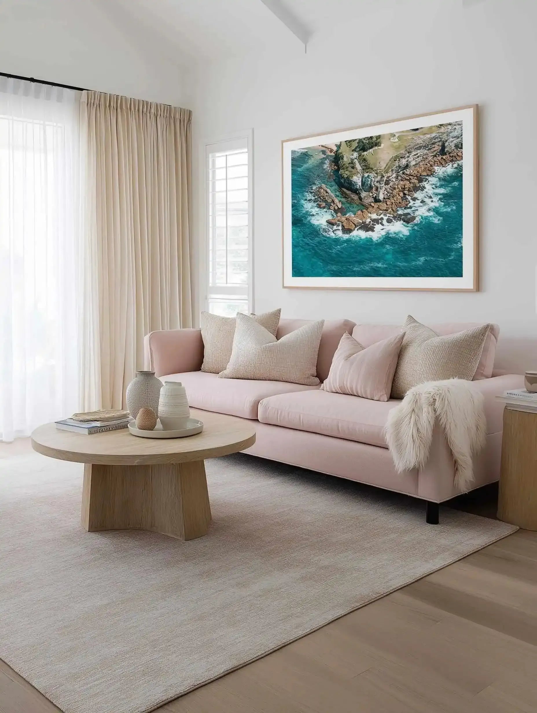 Coogee Ocean Pool Giles Baths | Aerial Photo Wall Art Print from Olive et Oriel where you can shop wallpaper and artworks online