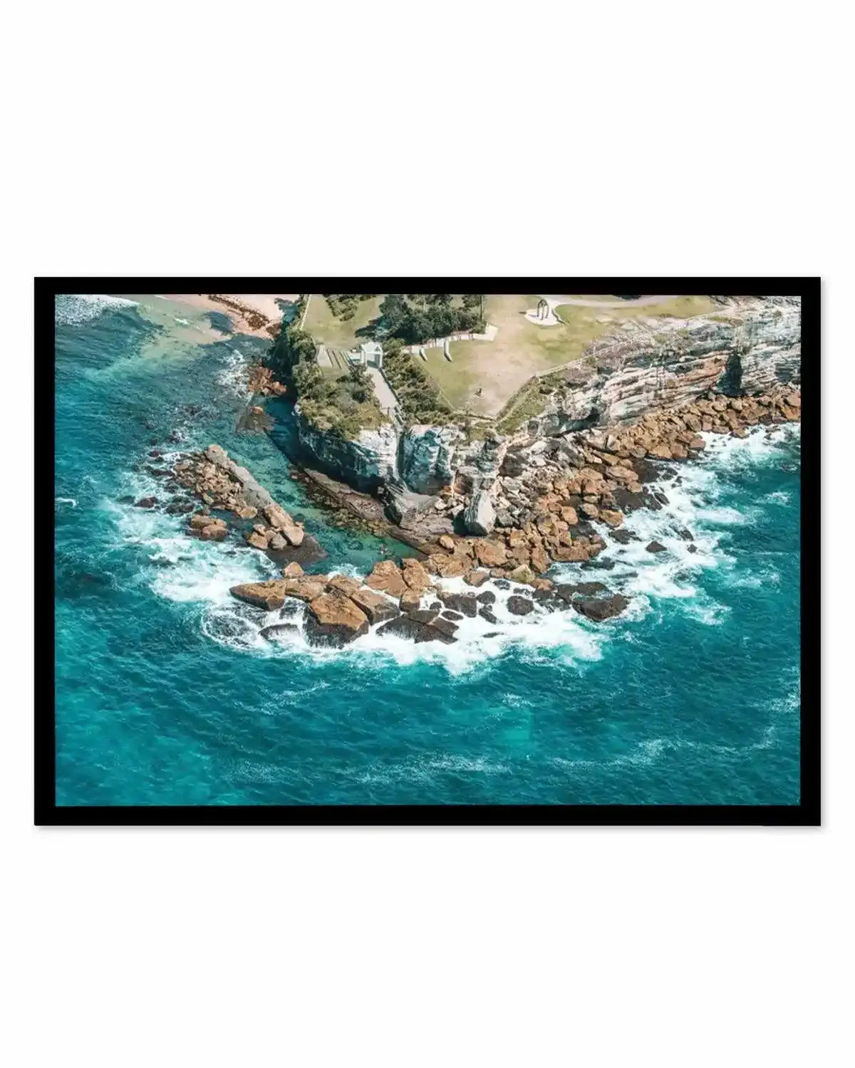Coogee Ocean Pool Giles Baths | Aerial Photo Wall Art Print from Olive et Oriel where you can shop wallpaper and artworks online