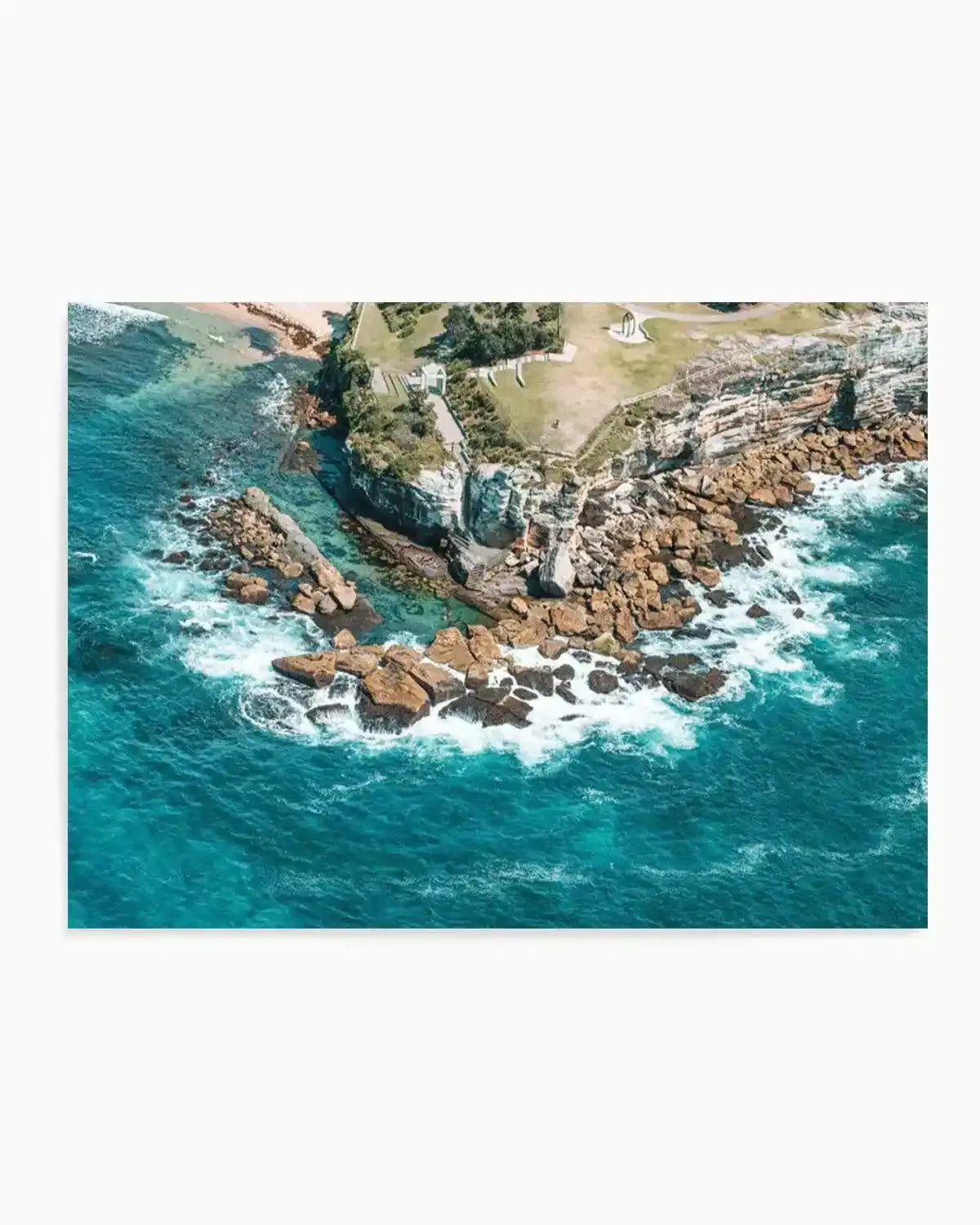 Coogee Ocean Pool Giles Baths | Aerial Photo Wall Art Print from Olive et Oriel where you can shop wallpaper and artworks online