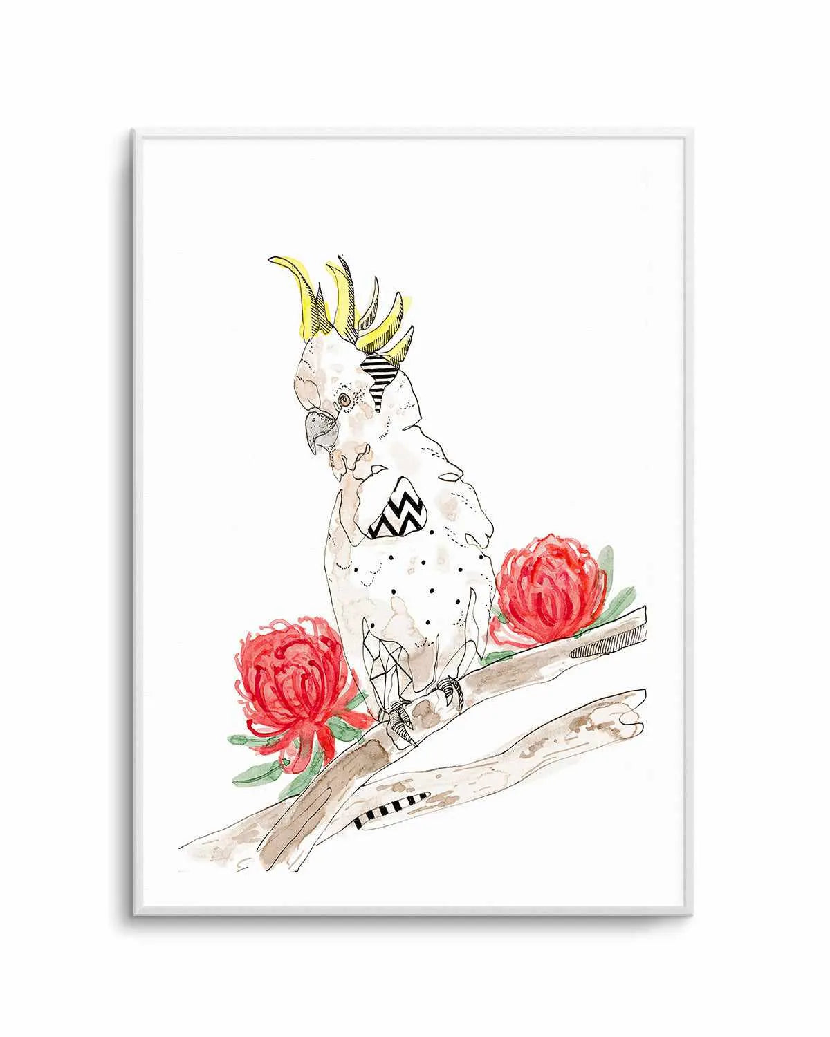 Cool Cockatoo by Maku Fenaroli | Art Print from Olive et Oriel where you can shop wallpaper and artworks online
