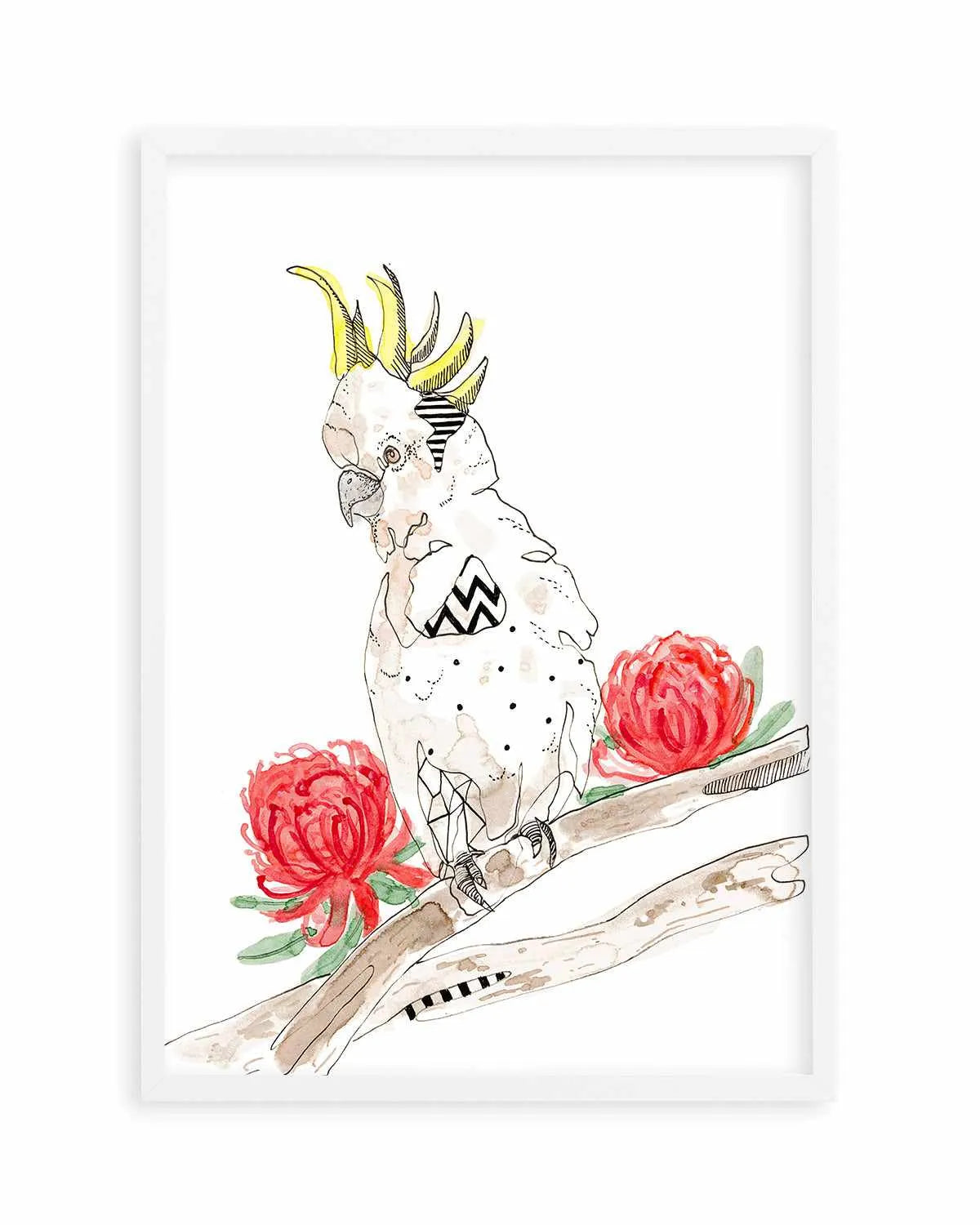 Cool Cockatoo by Maku Fenaroli | Art Print from Olive et Oriel where you can shop wallpaper and artworks online