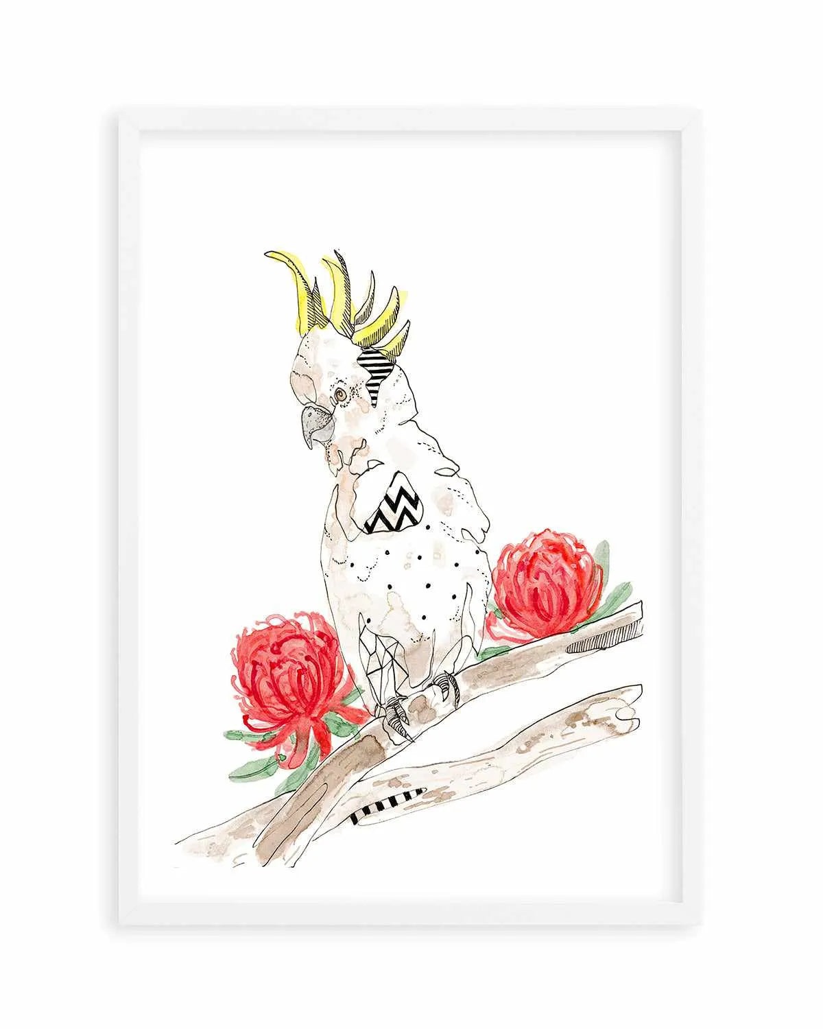 Cool Cockatoo by Maku Fenaroli | Art Print from Olive et Oriel where you can shop wallpaper and artworks online