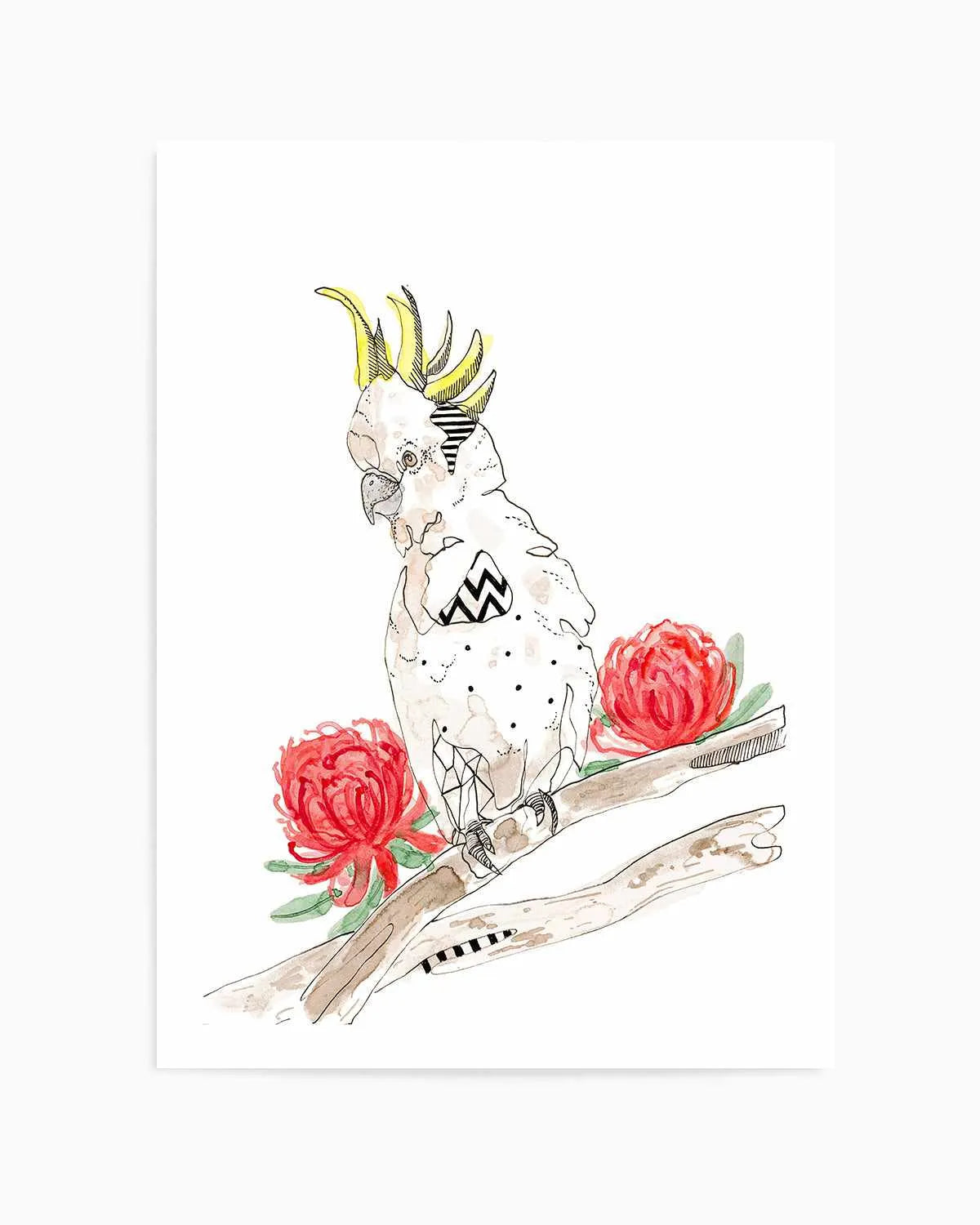 Cool Cockatoo by Maku Fenaroli | Art Print from Olive et Oriel where you can shop wallpaper and artworks online