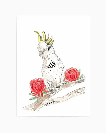 Cool Cockatoo by Maku Fenaroli | Art Print from Olive et Oriel where you can shop wallpaper and artworks online