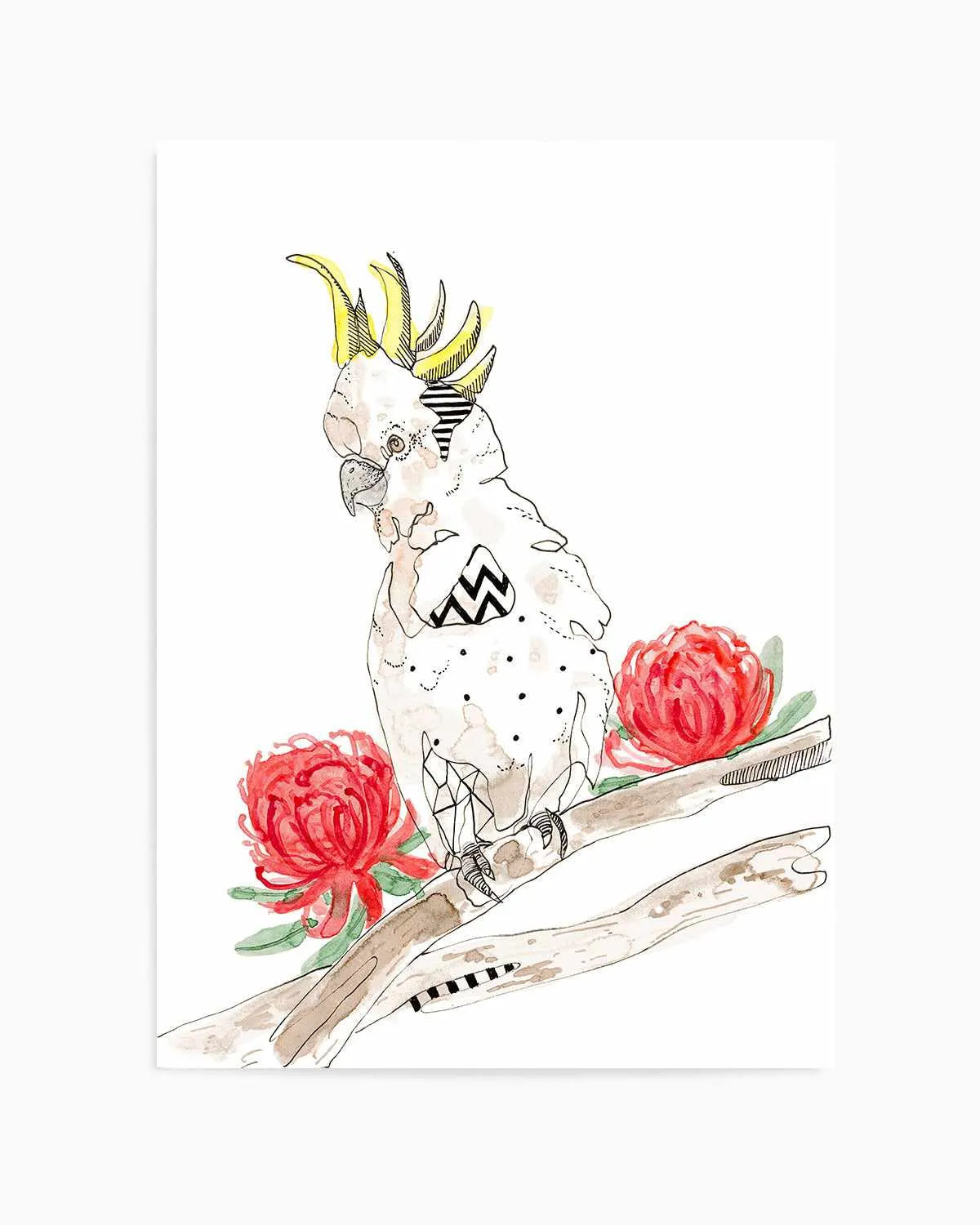 Cool Cockatoo by Maku Fenaroli | Art Print from Olive et Oriel where you can shop wallpaper and artworks online