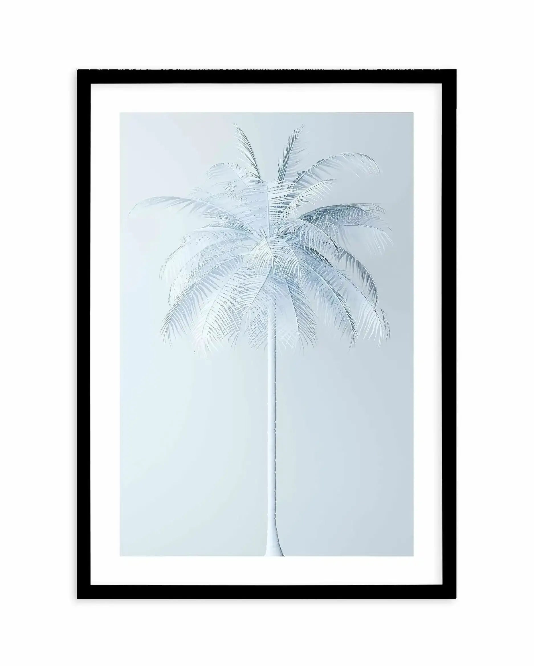 Cool In Blue Palm Art Print-PRINT-Olive et Oriel-Olive et Oriel-A5 | 5.8" x 8.3" | 14.8 x 21cm-Black-With White Border-Buy-Australian-Art-Prints-Online-with-Olive-et-Oriel-Your-Artwork-Specialists-Austrailia-Decorate-With-Coastal-Photo-Wall-Art-Prints-From-Our-Beach-House-Artwork-Collection-Fine-Poster-and-Framed-Artwork