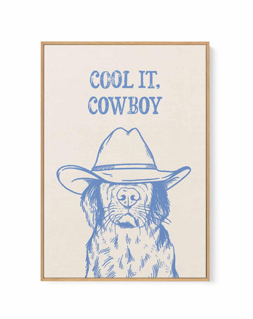 Cool It Cowbow | Framed Canvas Art Print from Olive et Oriel where you can shop wallpaper and artworks online