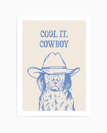 Cool It Cowbow | Art Print from Olive et Oriel where you can shop wallpaper and artworks online