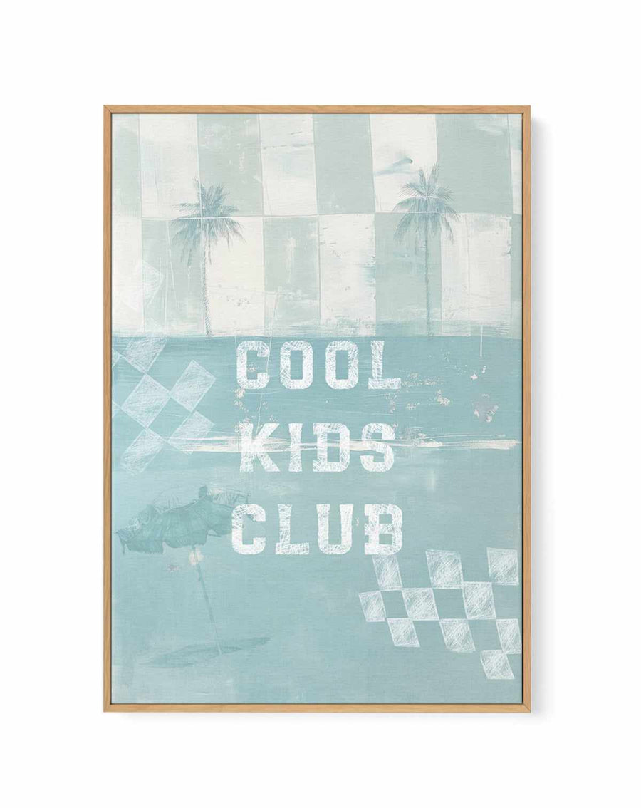 Cool Kids Club | Framed Canvas Art Print from Olive et Oriel where you can shop wallpaper and artworks online