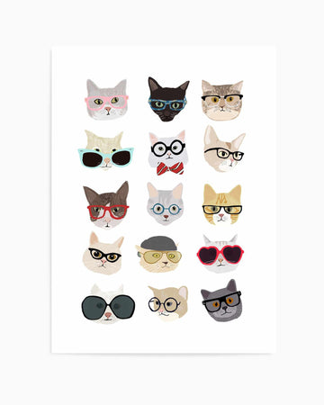 Cool Kitties | Art Print from Olive et Oriel where you can shop wallpaper and artworks online