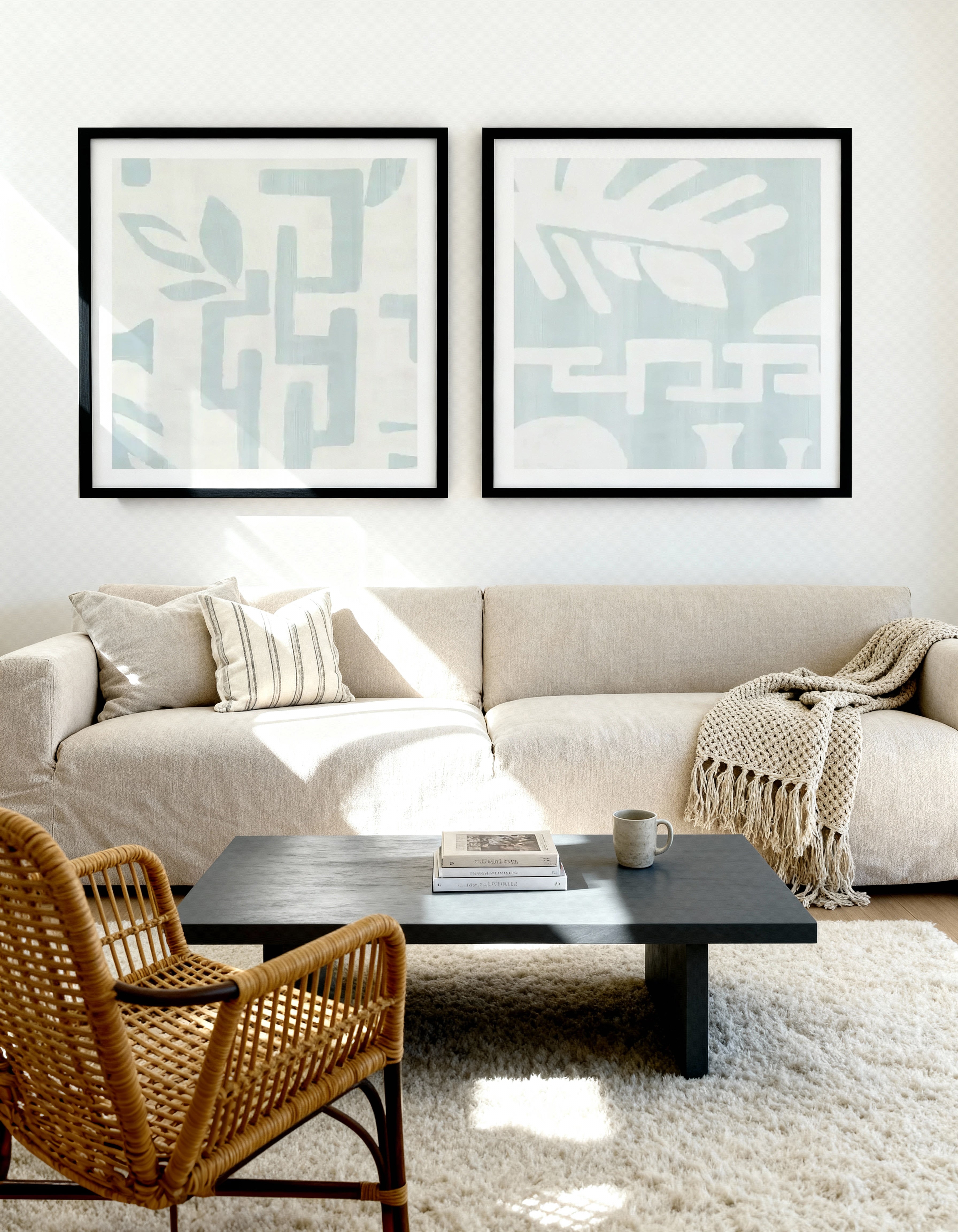 Cool Summer II & III Art Print Set of 2 | Matching Wall Art