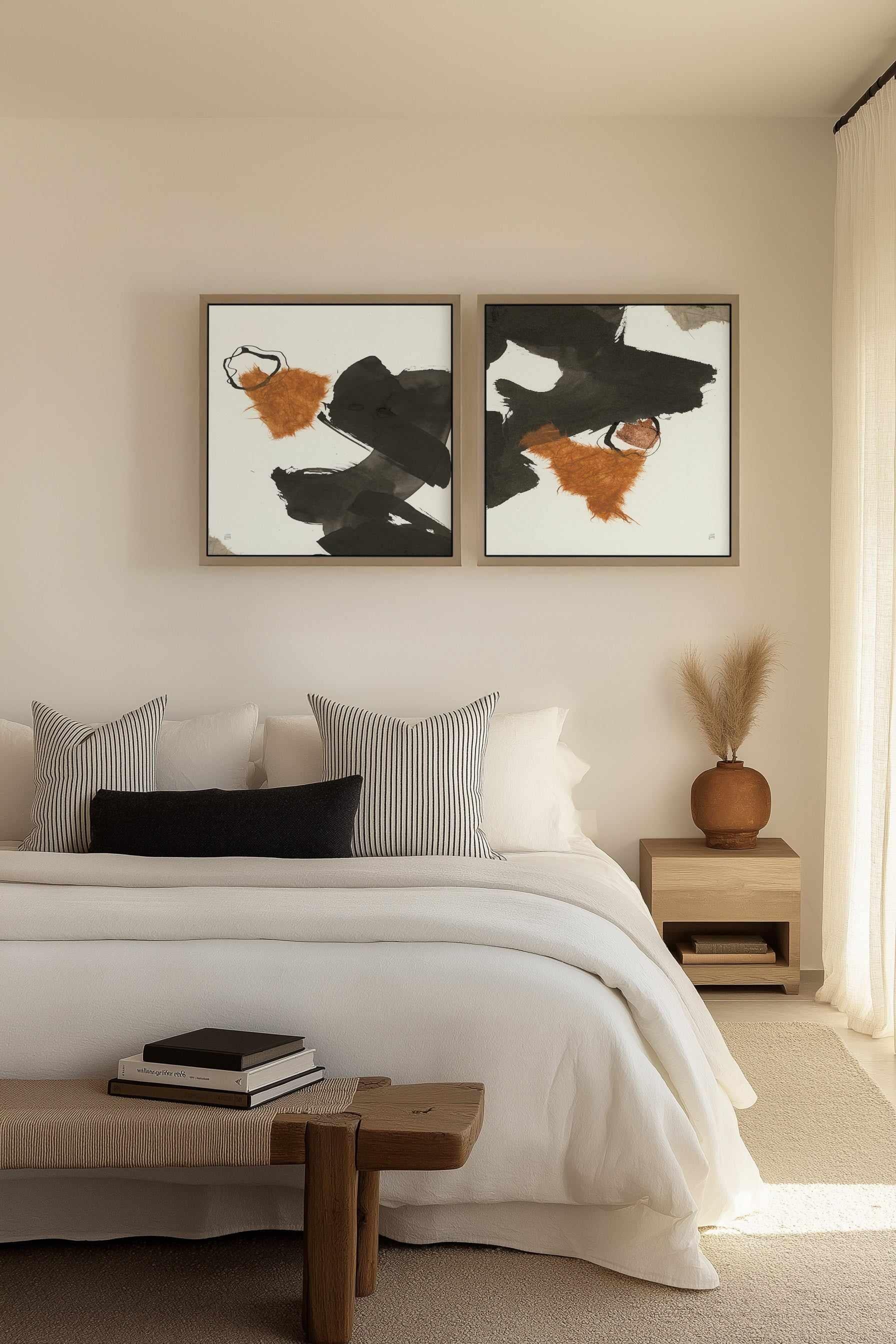 Copper Linked IV | Framed Canvas Art Print from Olive et Oriel where you can shop wallpaper and artworks online