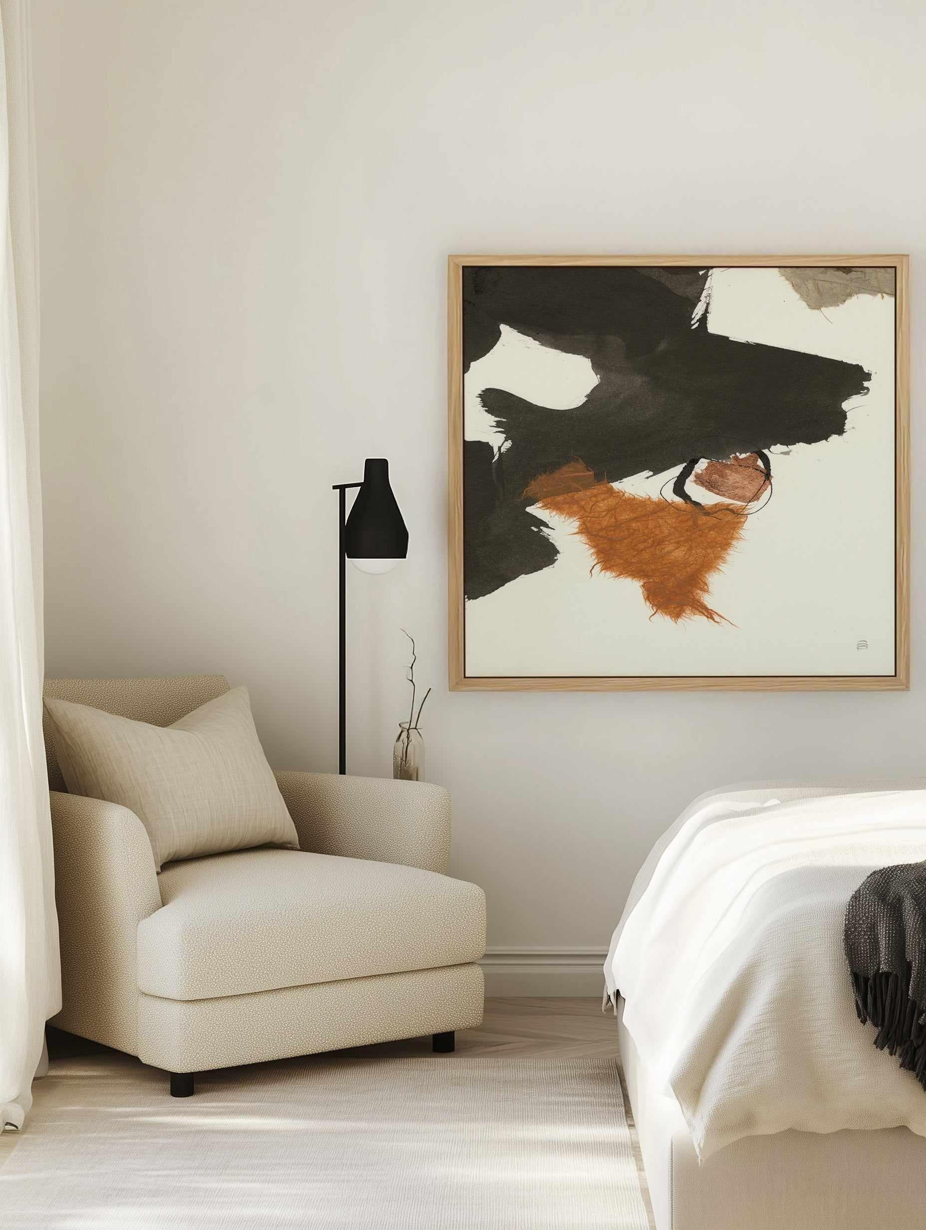 Copper Linked IV | Framed Canvas Art Print from Olive et Oriel where you can shop wallpaper and artworks online