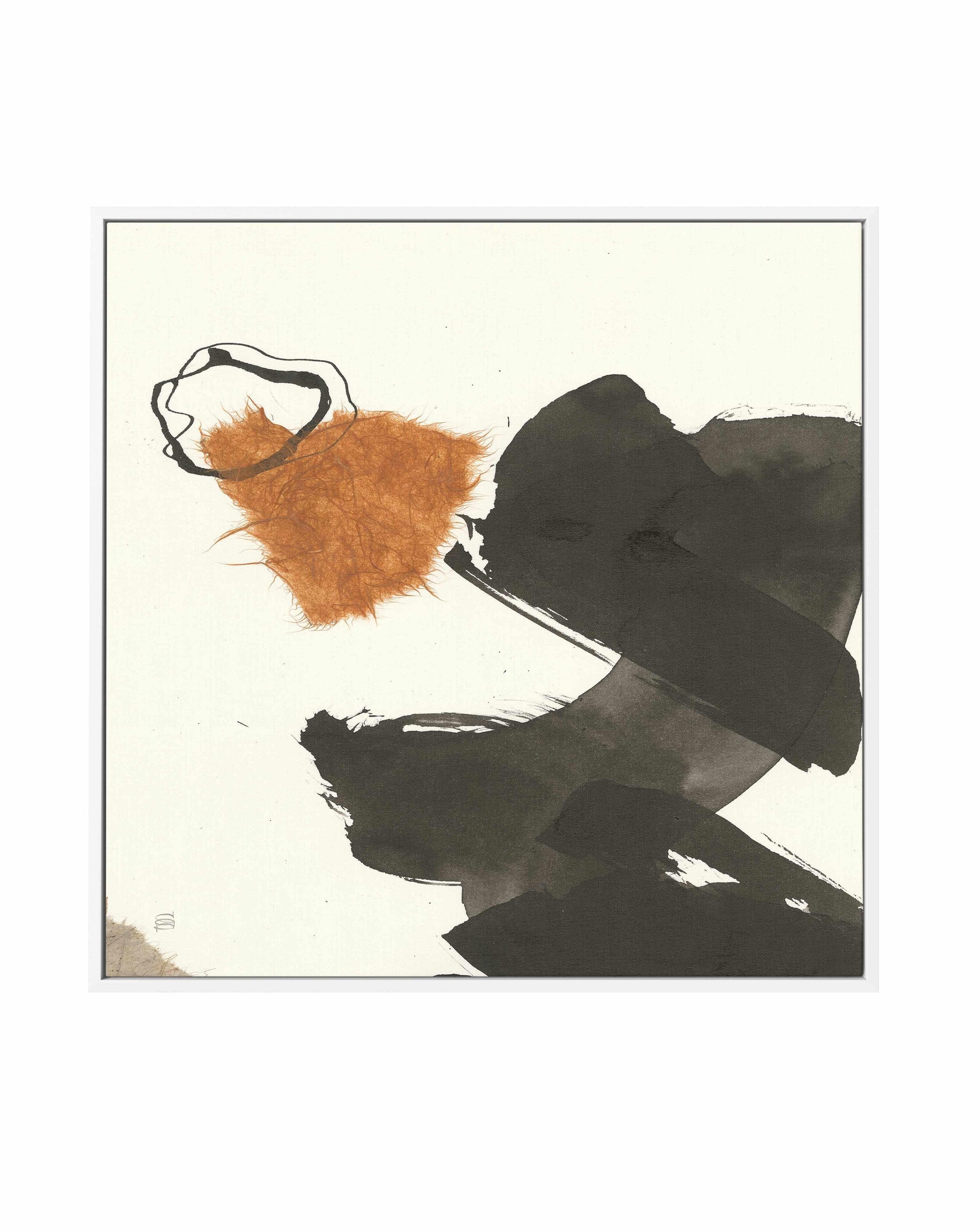 Copper Linked V | Framed Canvas Art Print from Olive et Oriel where you can shop wallpaper and artworks online