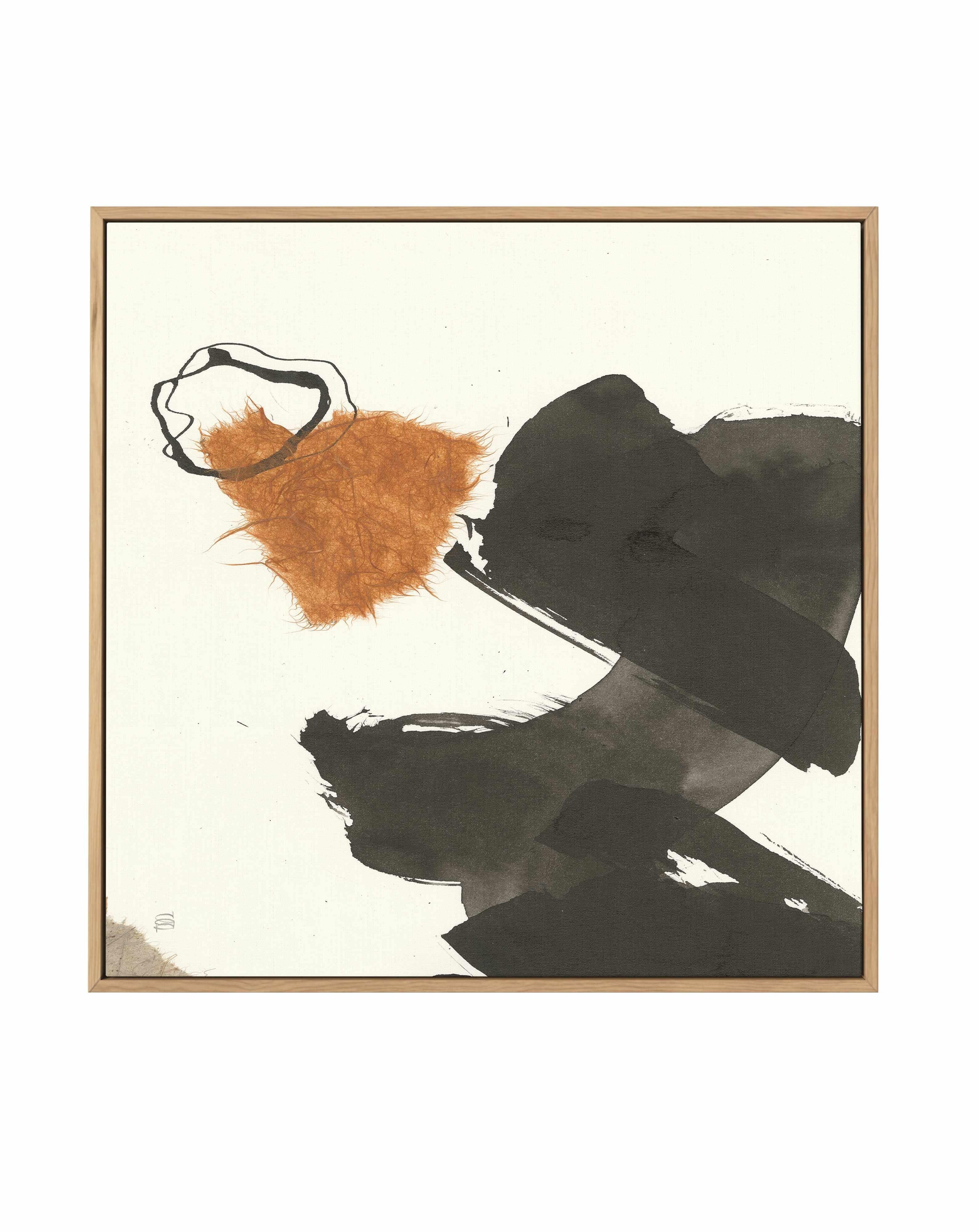 Copper Linked V | Framed Canvas Art Print from Olive et Oriel where you can shop wallpaper and artworks online