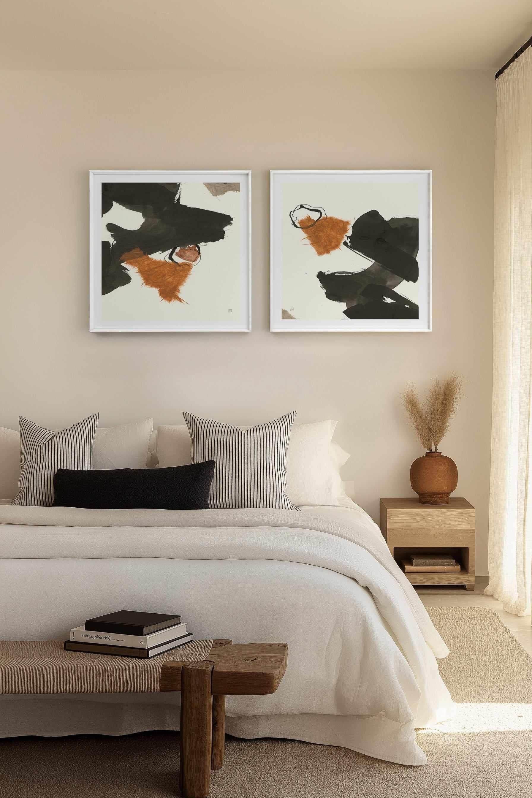 Copper Linked V | Art Print from Olive et Oriel where you can shop wallpaper and artworks online