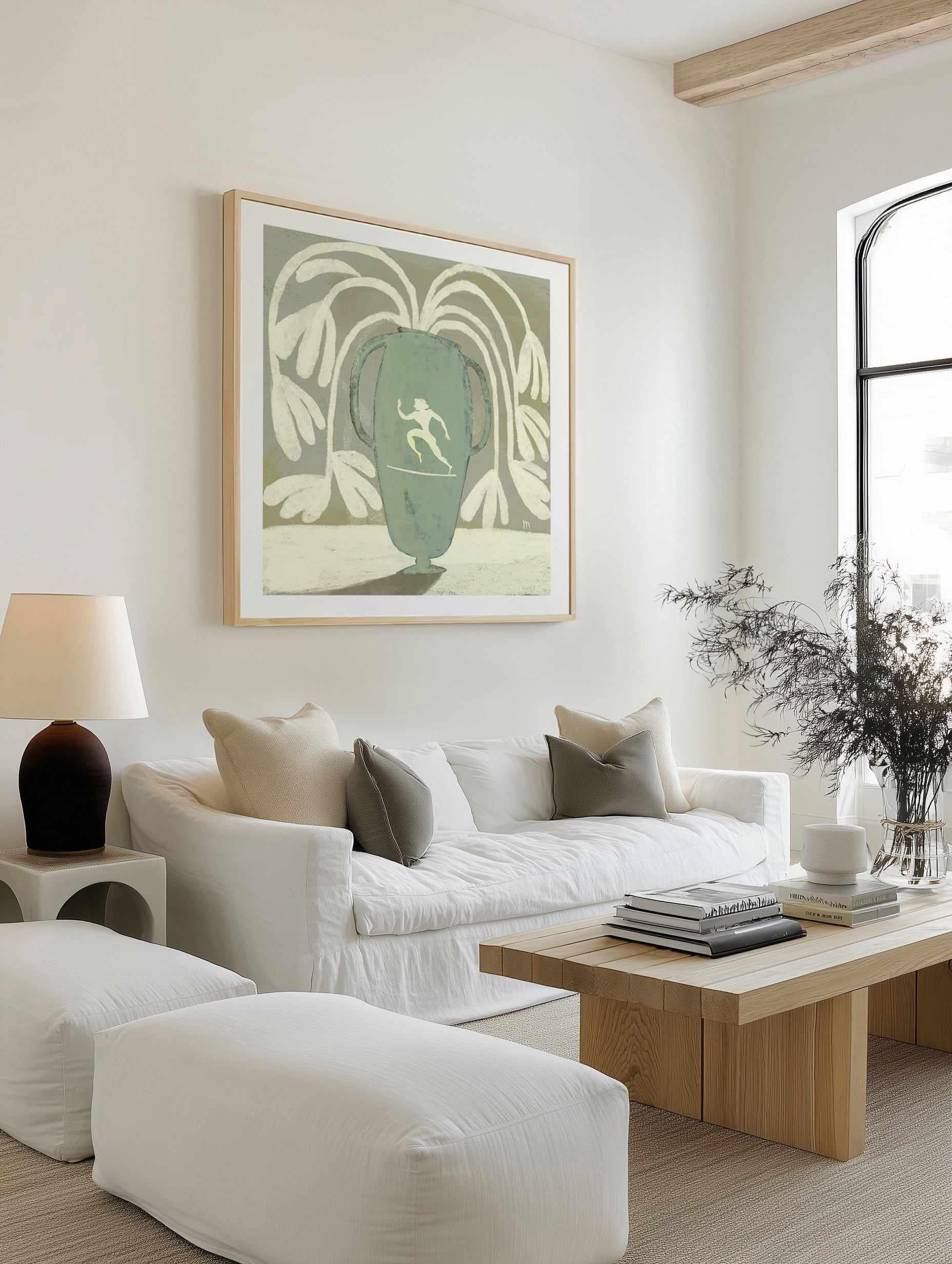 Copper Vase With Runner by Marco Marella | Art Print from Olive et Oriel where you can shop wallpaper and artworks online