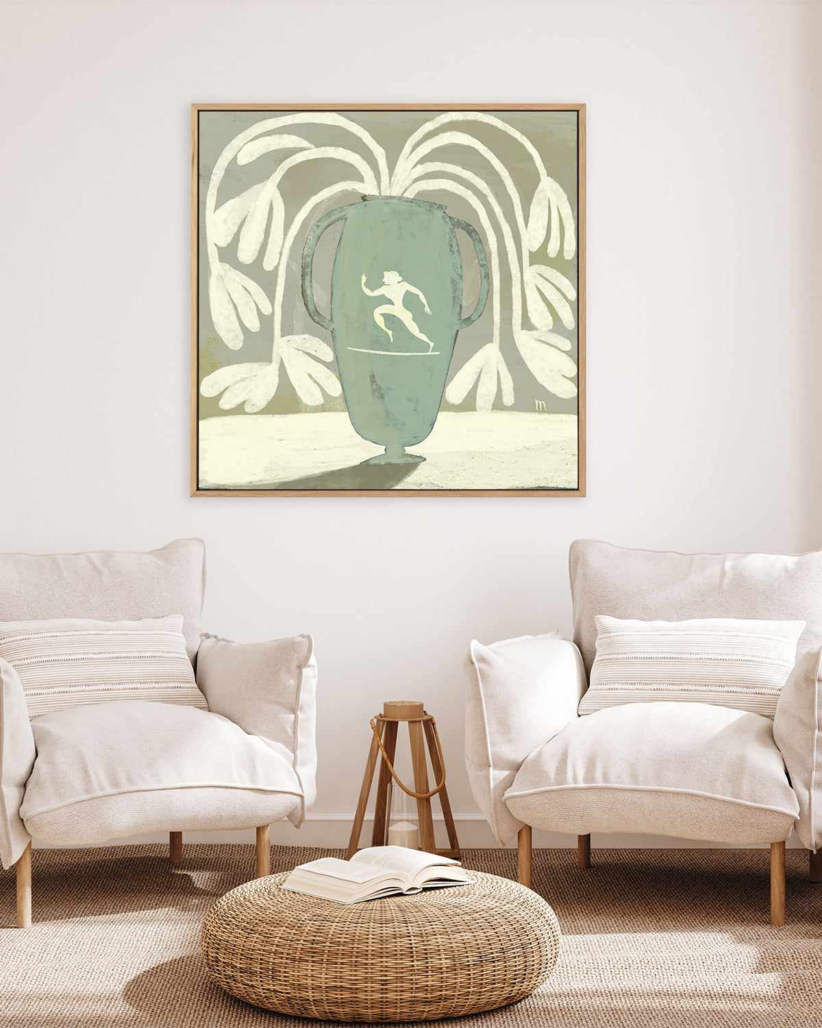 Copper Vase With Runner by Marco Marella | Framed Canvas Art Print