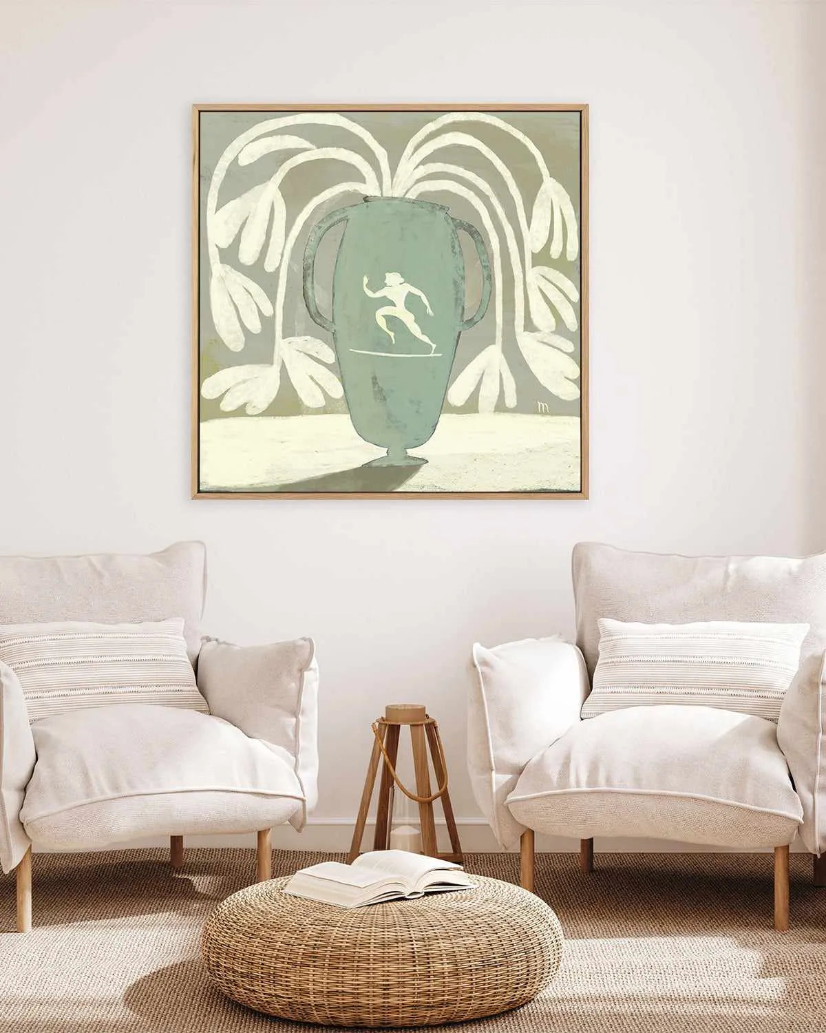 Copper Vase With Runner by Marco Marella | Framed Canvas Art Print from Olive et Oriel where you can shop wallpaper and artworks online