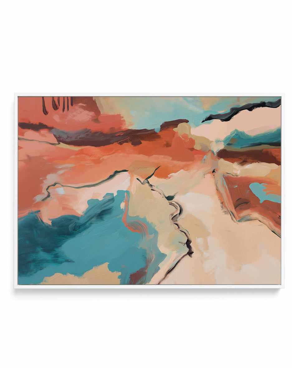 Coral Break | Framed Canvas Art Print from Olive et Oriel where you can shop wallpaper and artworks online