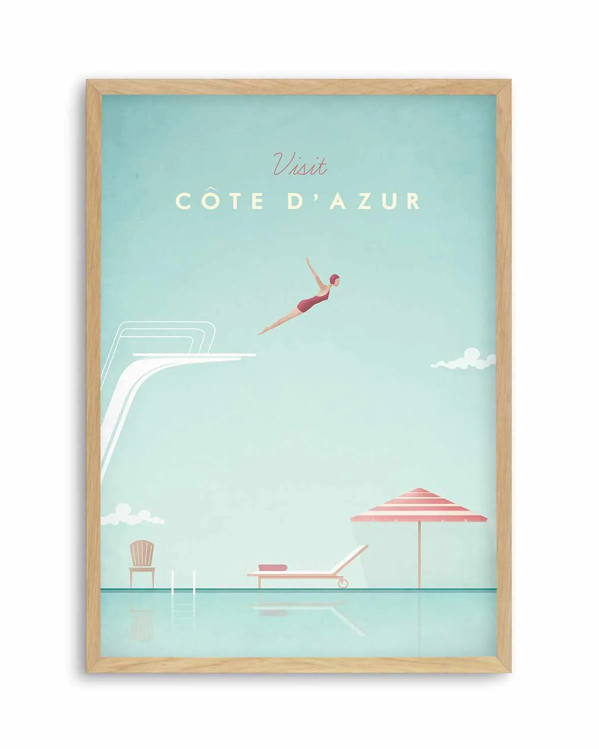 Cote d'Azur by Henry Rivers Art Print from Olive et Oriel where you can shop wallpaper and artworks online
