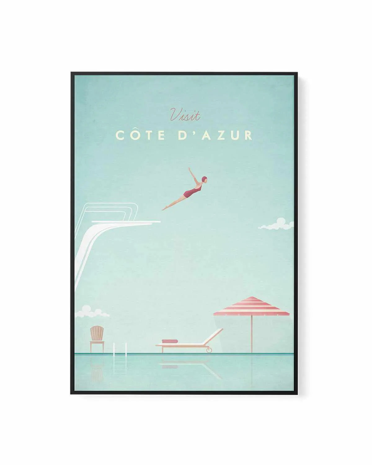 Cote d'Azur by Henry Rivers | Framed Canvas Art Print from Olive et Oriel where you can shop wallpaper and artworks online