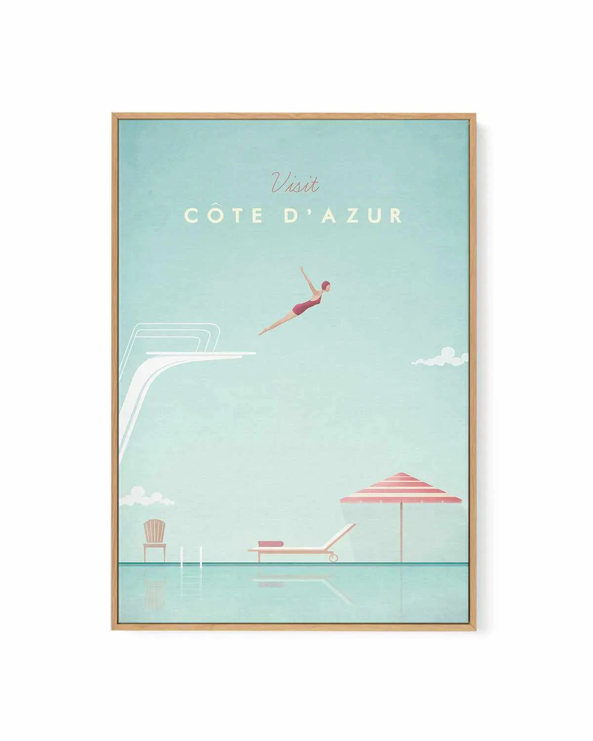 Cote d'Azur by Henry Rivers | Framed Canvas Art Print from Olive et Oriel where you can shop wallpaper and artworks online