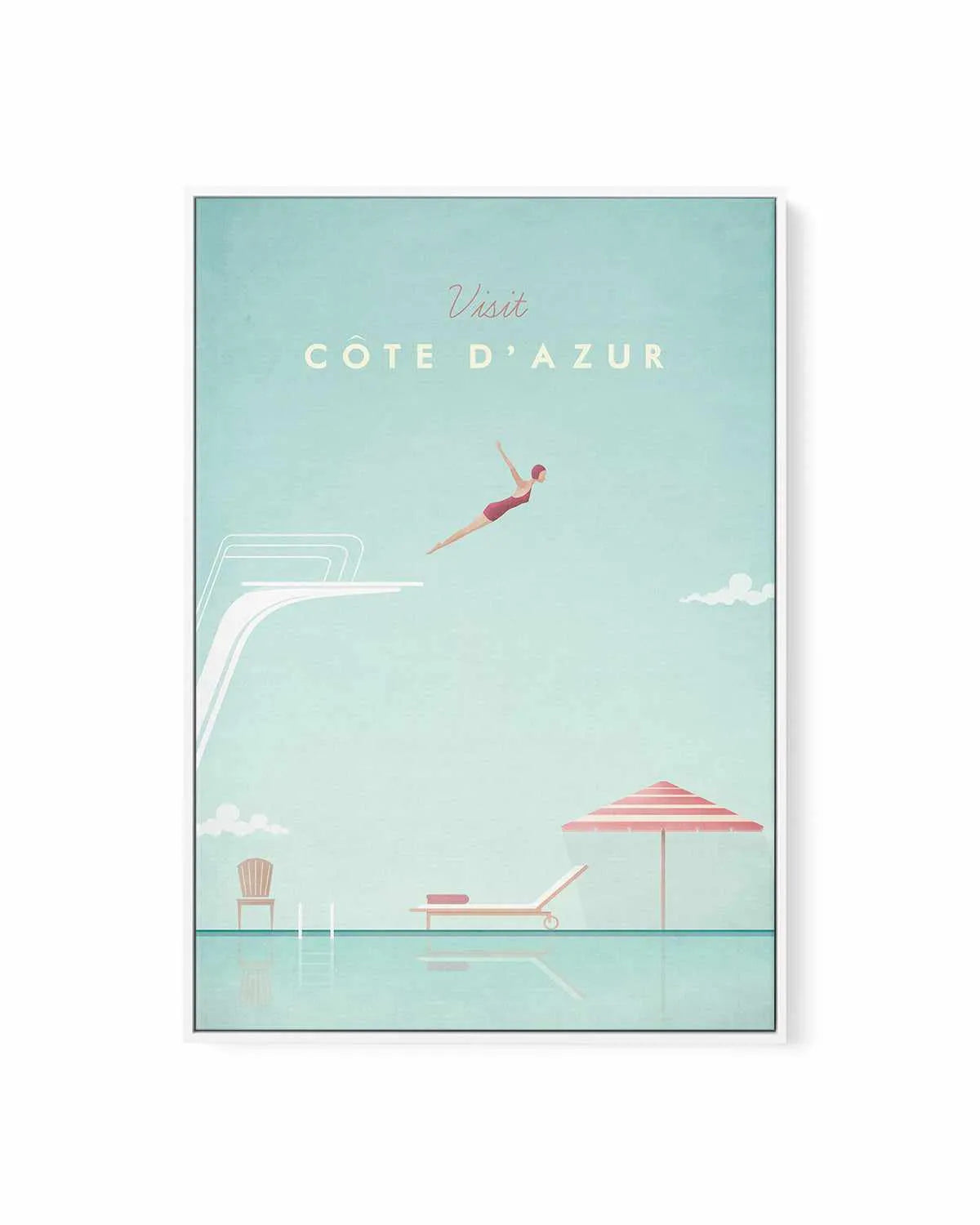 Cote d'Azur by Henry Rivers | Framed Canvas Art Print from Olive et Oriel where you can shop wallpaper and artworks online