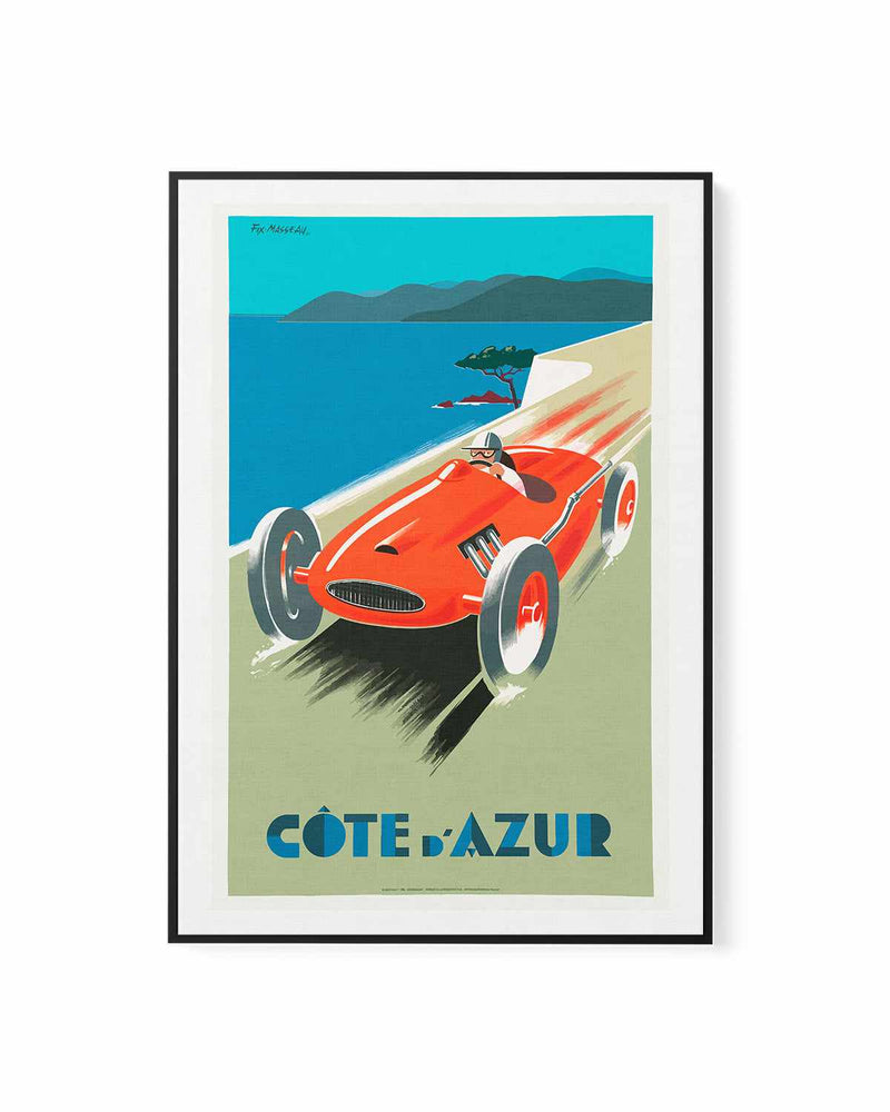 Cote d'Azur Vintage Poster | Framed Canvas Art Print