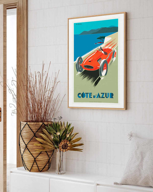 Cote d'Azur Vintage Poster | Framed Canvas Art Print