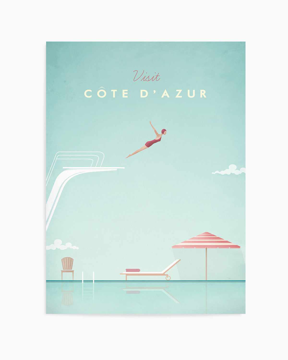 Cote d'Azur by Henry Rivers Art Print