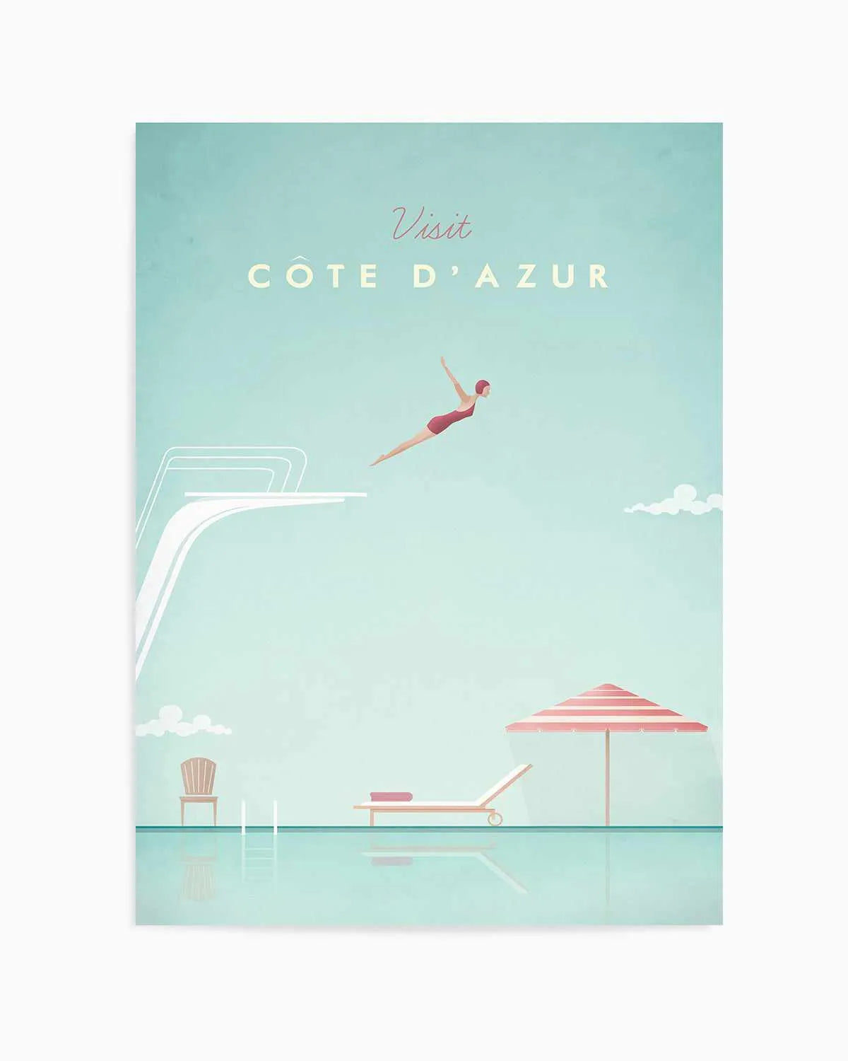 Cote d'Azur by Henry Rivers Art Print from Olive et Oriel where you can shop wallpaper and artworks online