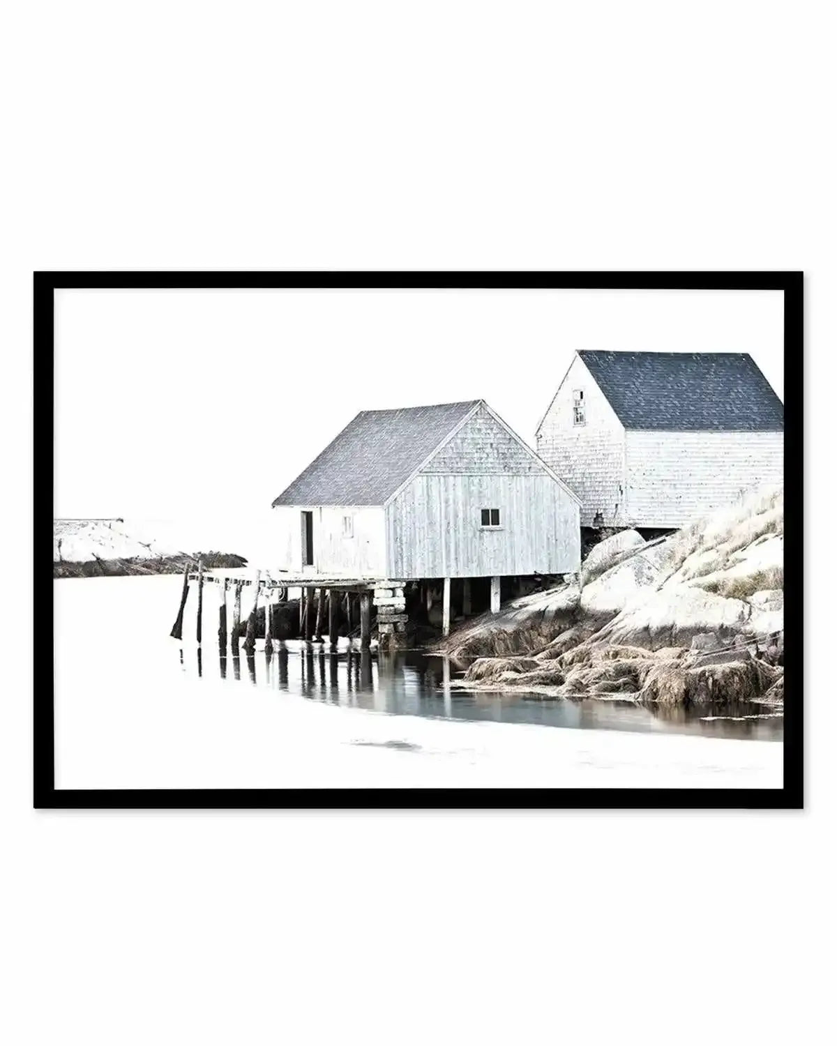 Cottages By The Sea Art Print from Olive et Oriel where you can shop wallpaper and artworks online