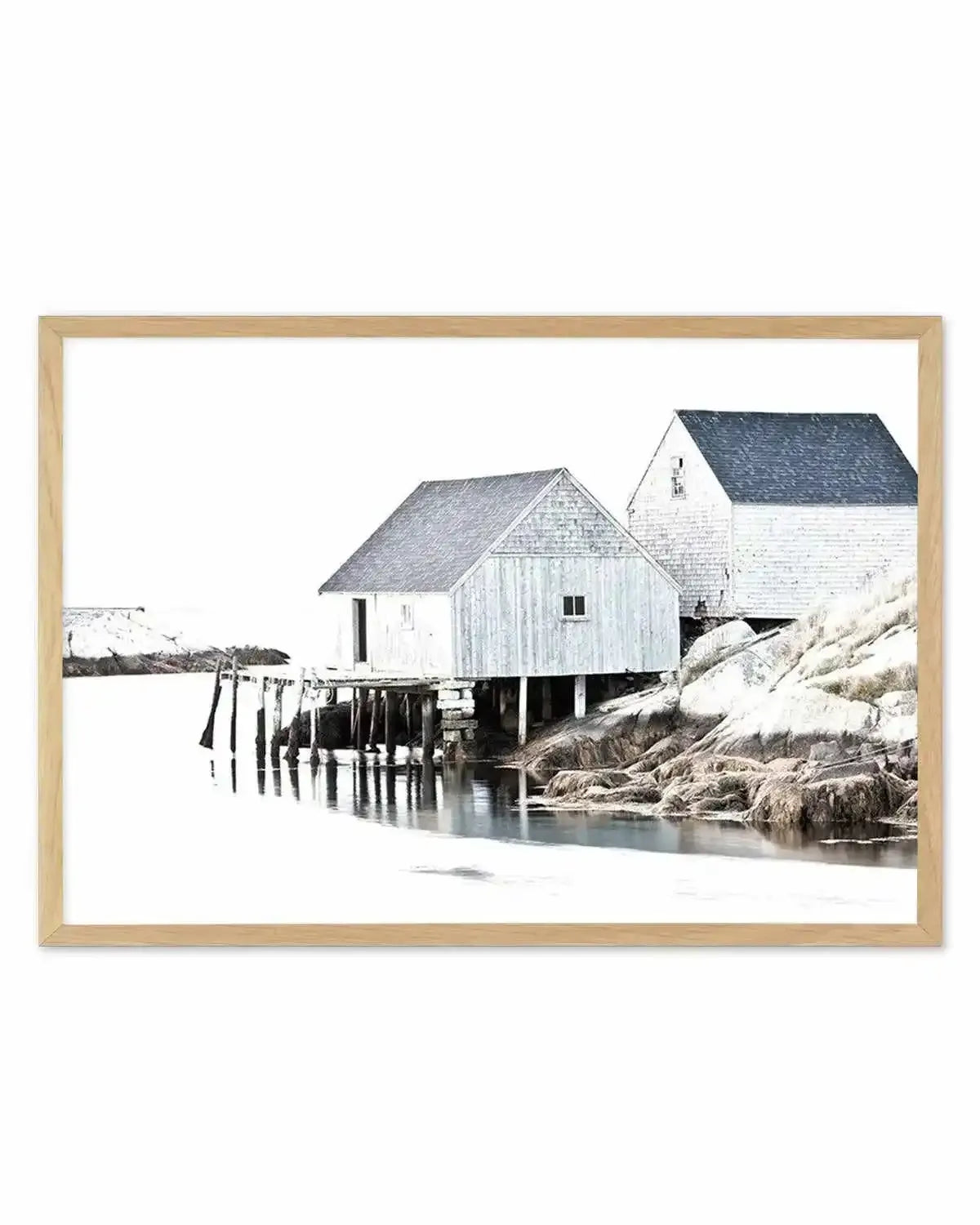 Cottages By The Sea Art Print from Olive et Oriel where you can shop wallpaper and artworks online