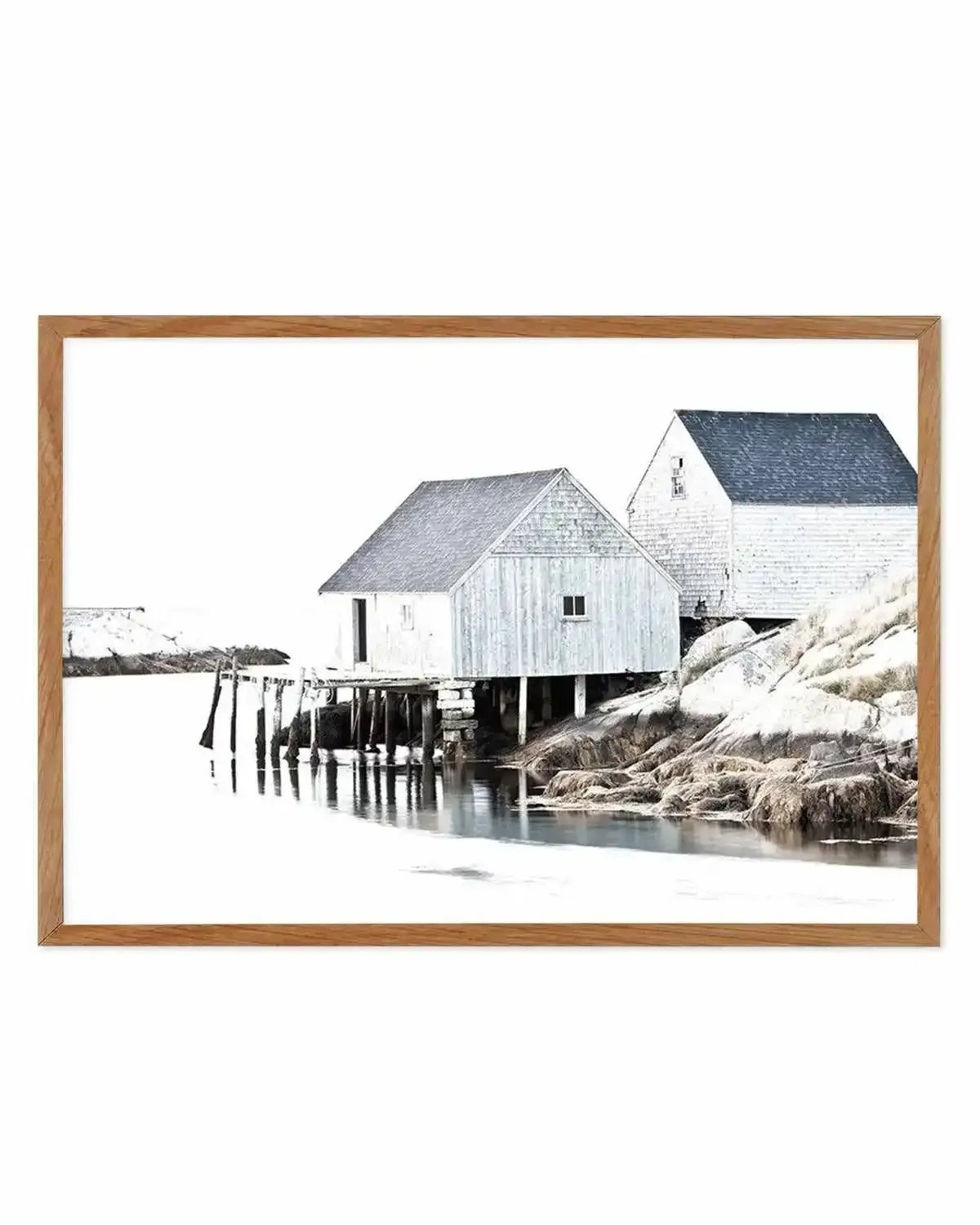 Cottages By The Sea Art Print from Olive et Oriel where you can shop wallpaper and artworks online