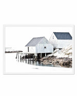 Cottages By The Sea Art Print